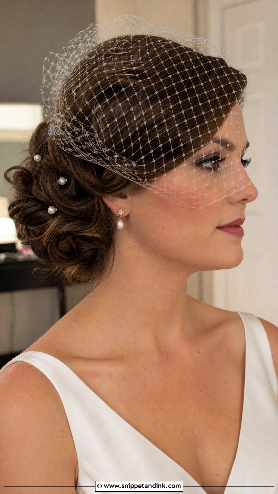 Vintage Bridal Veil Updo - Snippet and Ink - 20 Vintage Bridal Hairstyles
