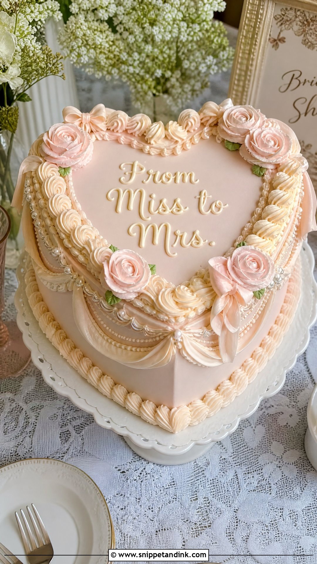 Vintage Bride Cake - Snippet and Ink - 25 Bride Cake Ideas