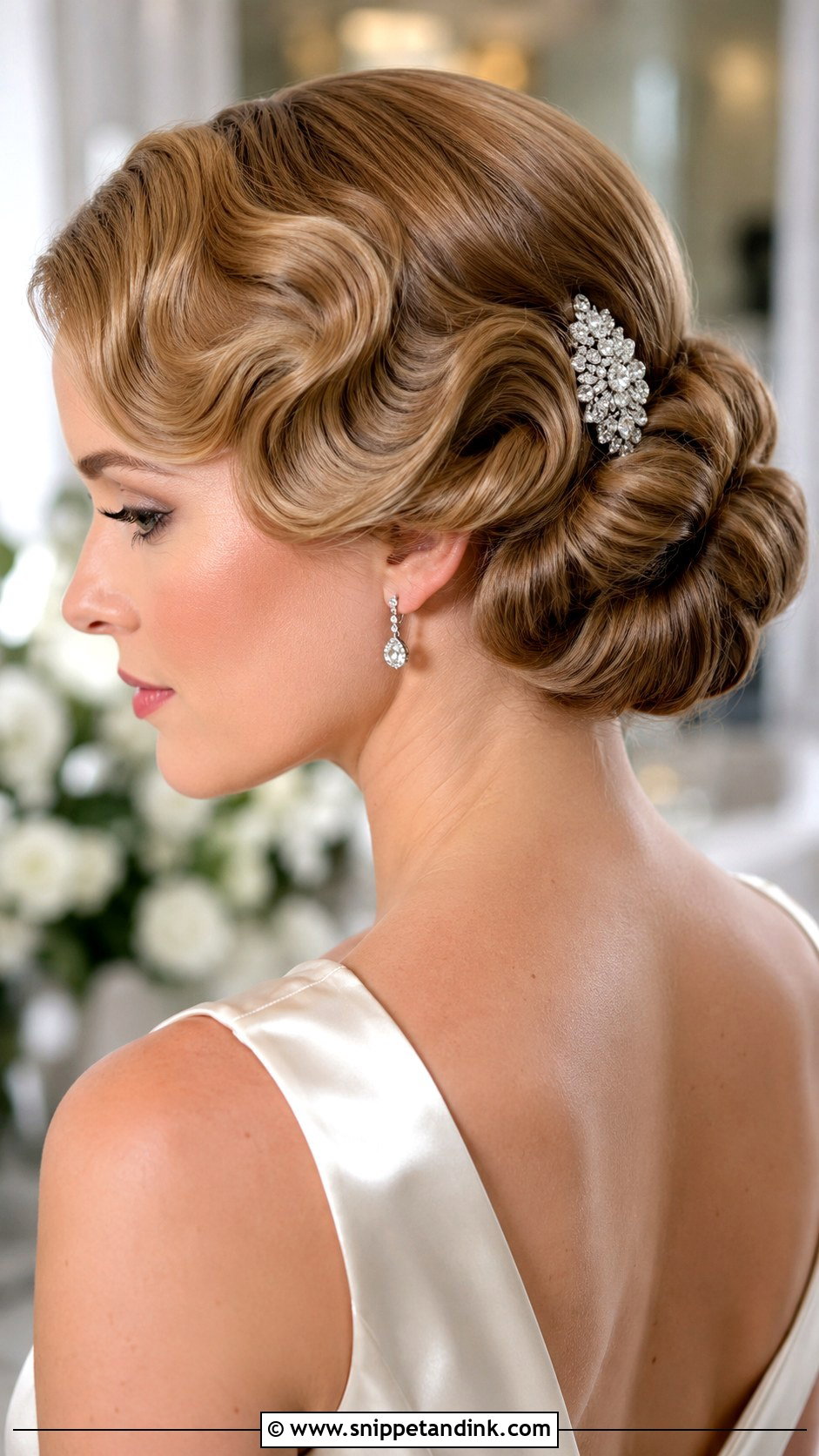 Vintage Bun Wedding Hairstyle - Snippet and Ink - 30 Wedding Hair Bun Ideas