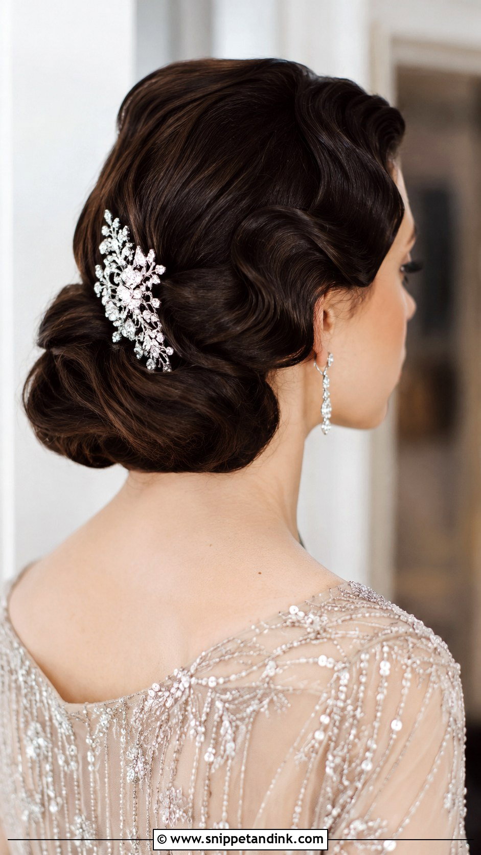 Vintage Bun With Finger Waves - Snippet and Ink - 20 Cute Bun Hairstyles for Wedding