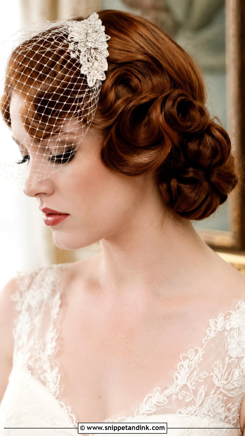 Vintage Bun for Retro Brides - Snippet and Ink - 30 Bridal Bun Hairstyles
