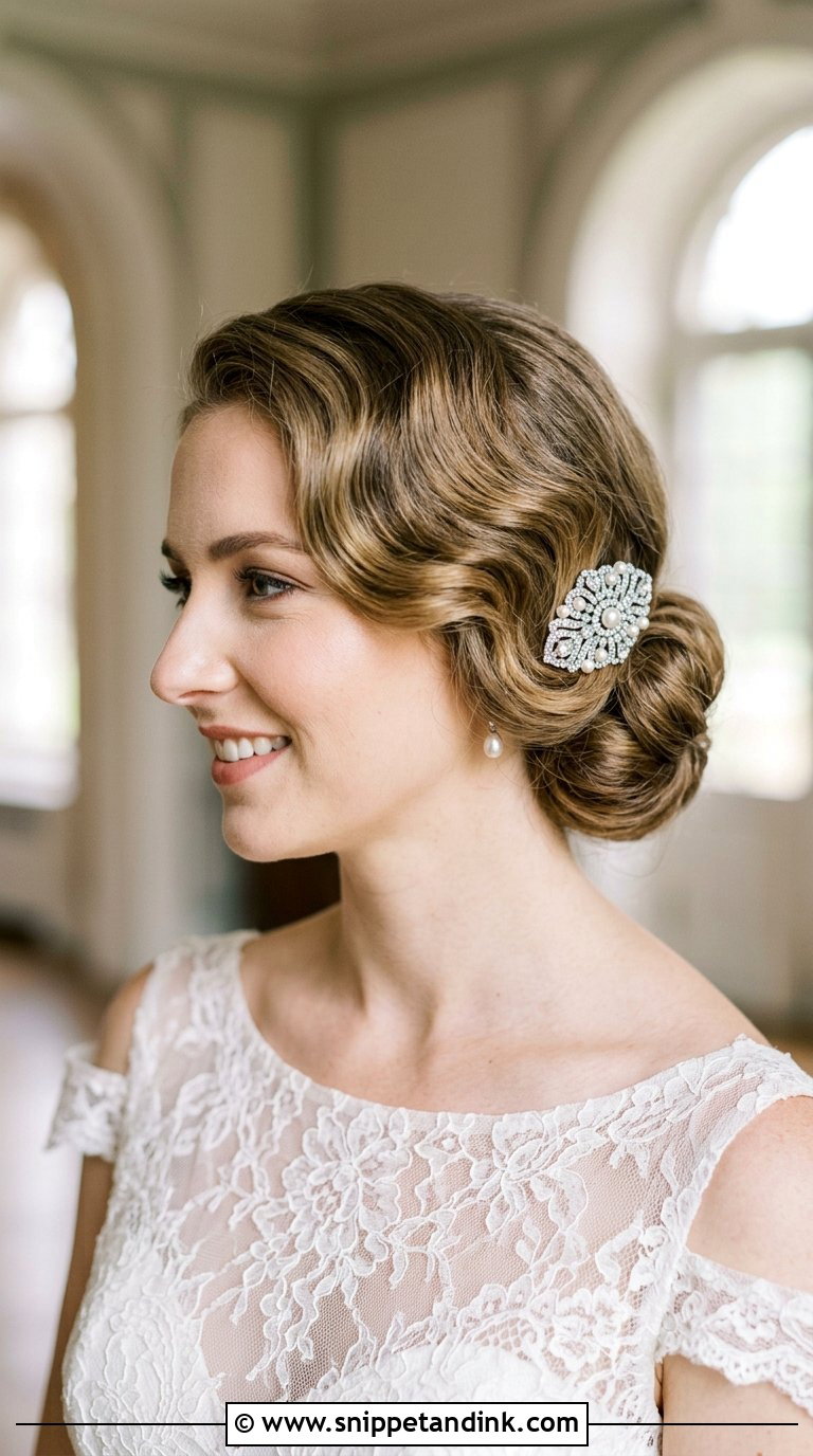 Vintage Bun for Wedding - Snippet and Ink - 20 Bun Hairstyle for Wedding Ideas