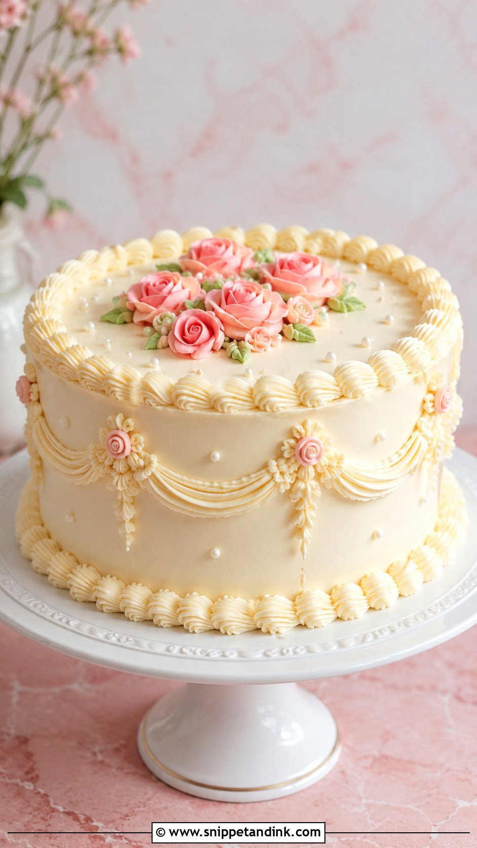 Vintage Buttercream Cake - Snippet and Ink - 20 How to Decorate Cakes for Beginners