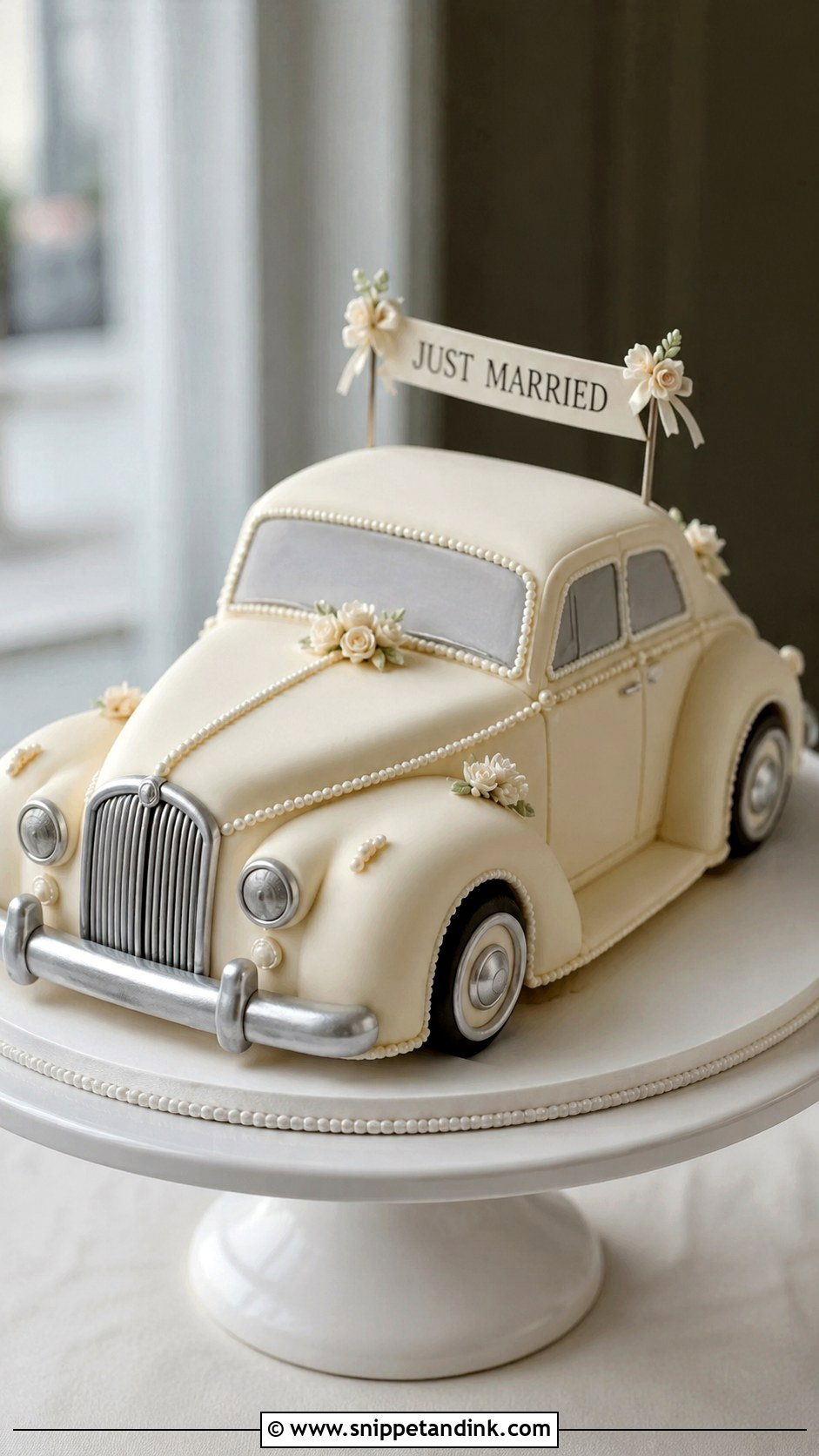 Vintage Car Grooms Cake - Snippet and Ink - 20 Grooms Car Cake Ideas