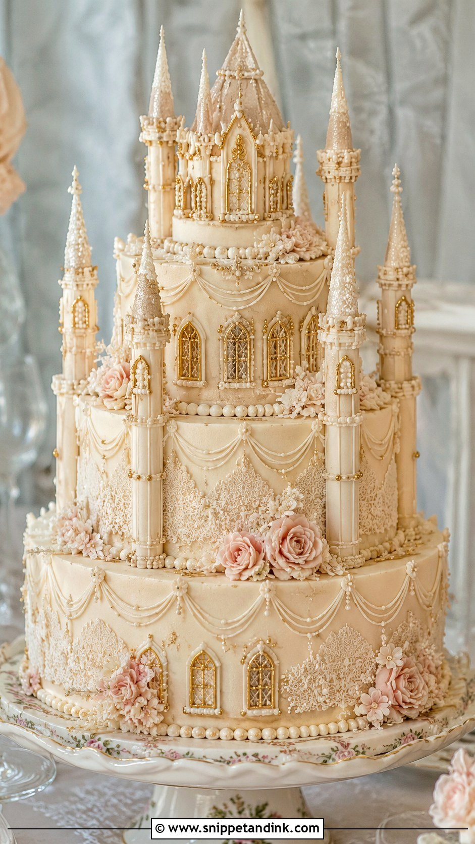 Vintage Castle Wedding Cake - Snippet and Ink - 20 Castle Cakes for Wedding