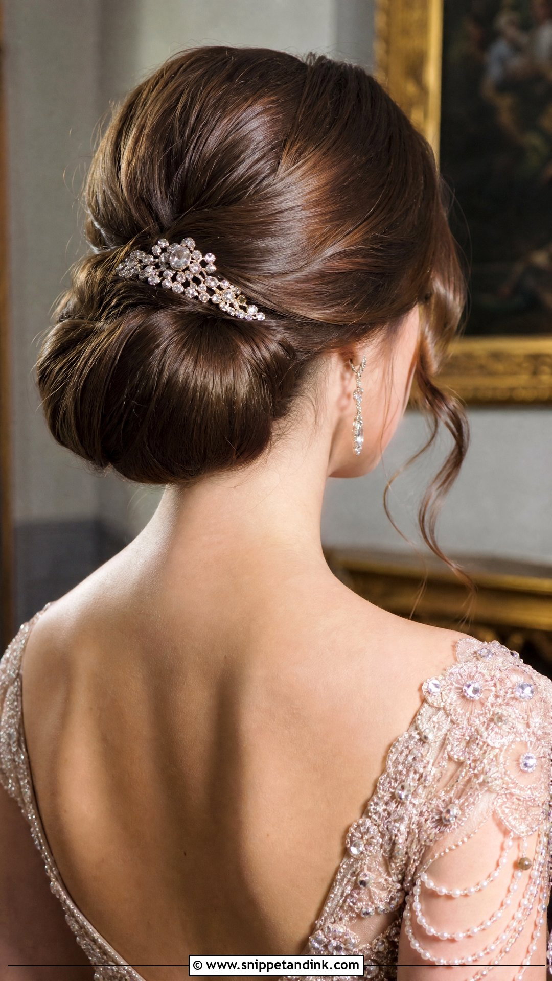 Vintage Chignon Updo - Snippet and Ink - 20 Long Hair Bridal Hair Styles