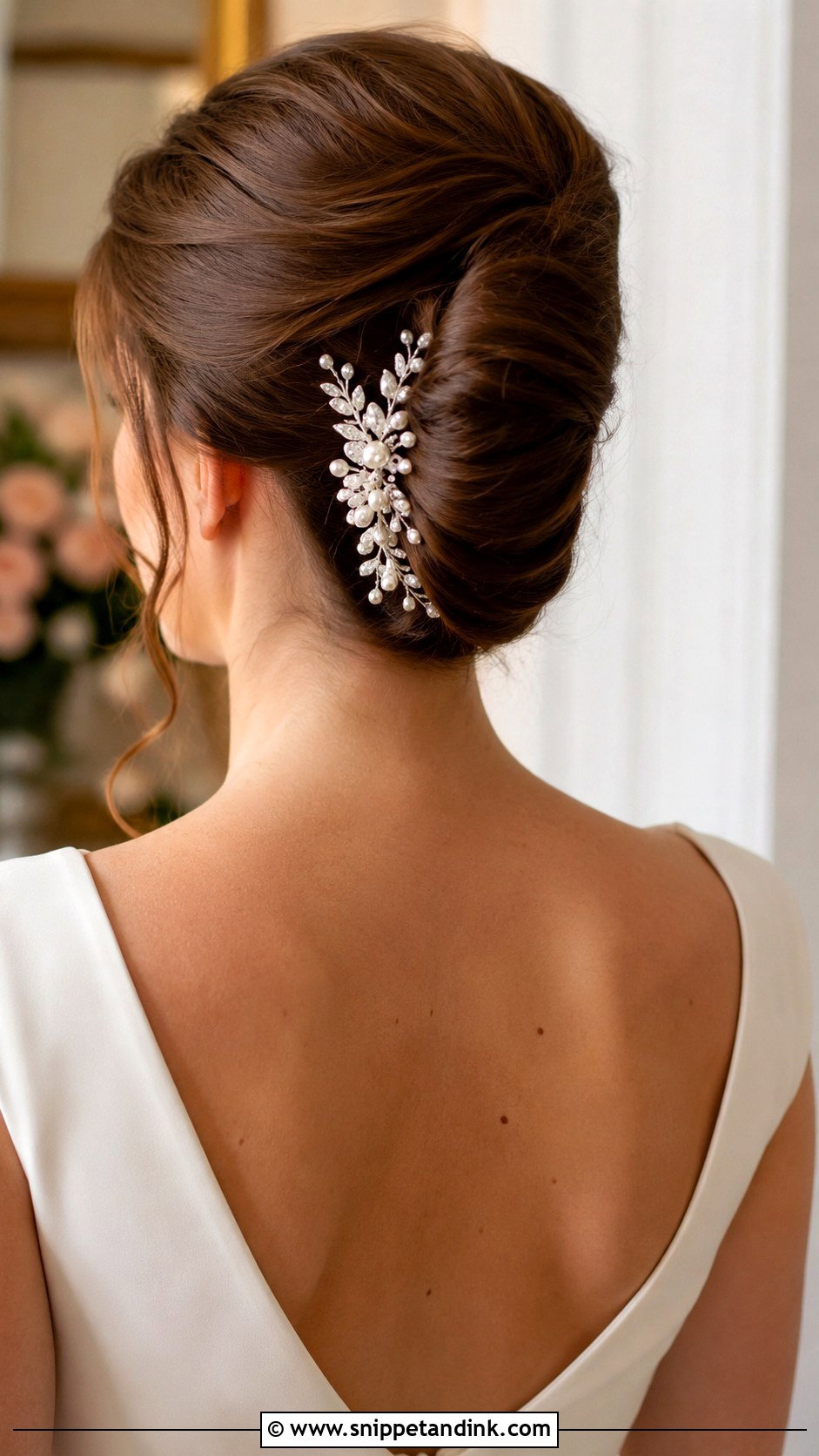 Vintage Comb With French Twist - Snippet and Ink - 20 Bridal Hair Comb Ideas