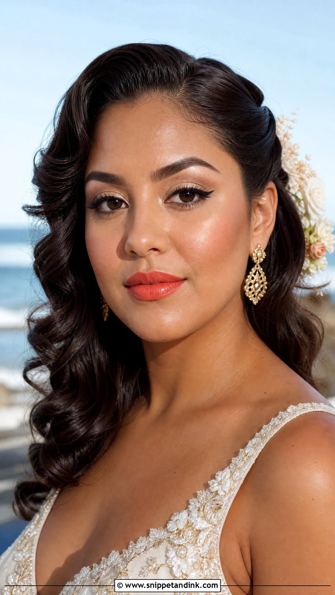 Vintage Coral Bridal Makeup - Snippet and Ink - 25 Vintage Bridal Makeup Ideas