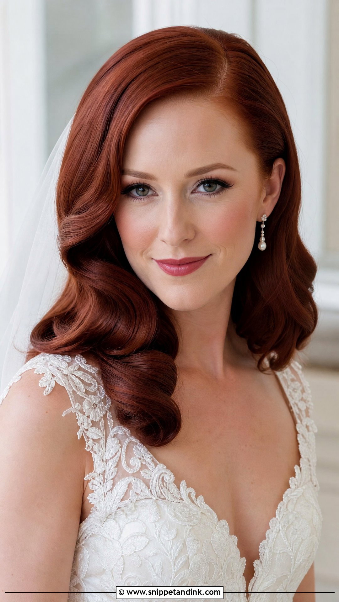 Vintage Curls Bridal Hair Down - Snippet and Ink - 15 Curled Bridal Hair Down Ideas
