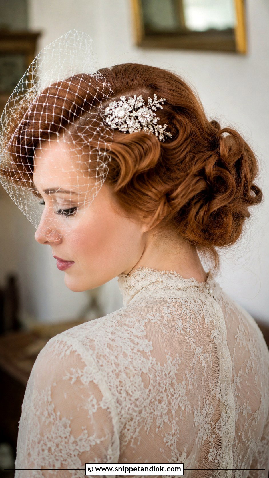Vintage Curls Updo - Snippet and Ink - 30 Bridal Hair Updo Ideas