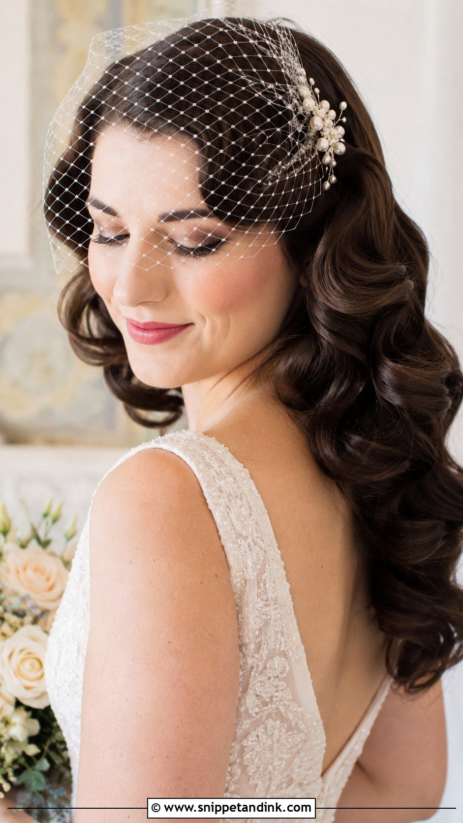 Vintage Curls Wedding Hair Down - Snippet and Ink - 25 Wedding Hair Down with Curls