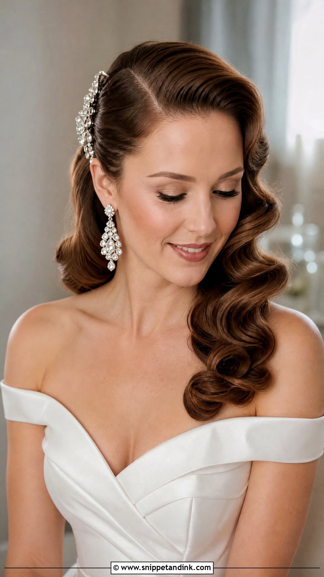 Vintage Curls Wedding Hair for Medium Length - Snippet and Ink - 20 Wedding Hair for Medium Length Ideas