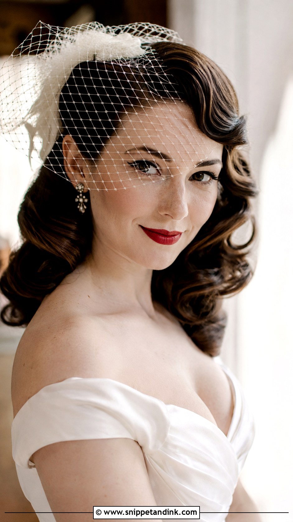 Vintage Curls Wedding Hairstyle - Snippet and Ink - 20 Long Curls Wedding Hair