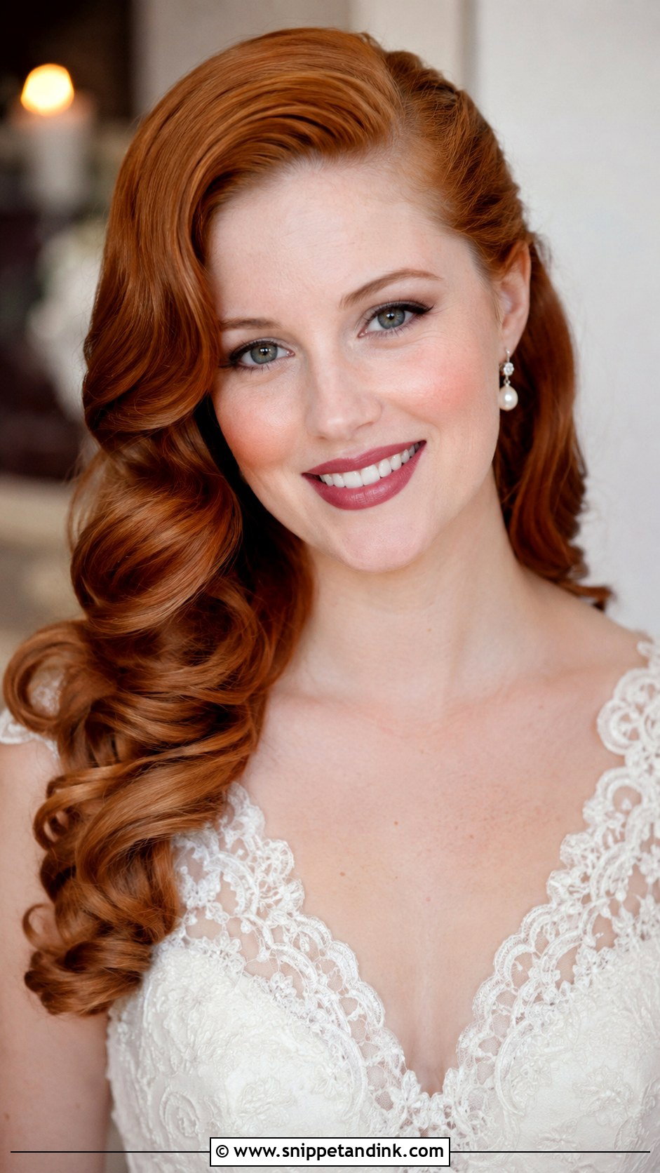 Vintage Curls for Brides - Snippet and Ink - 30 Bride Hair Down Ideas