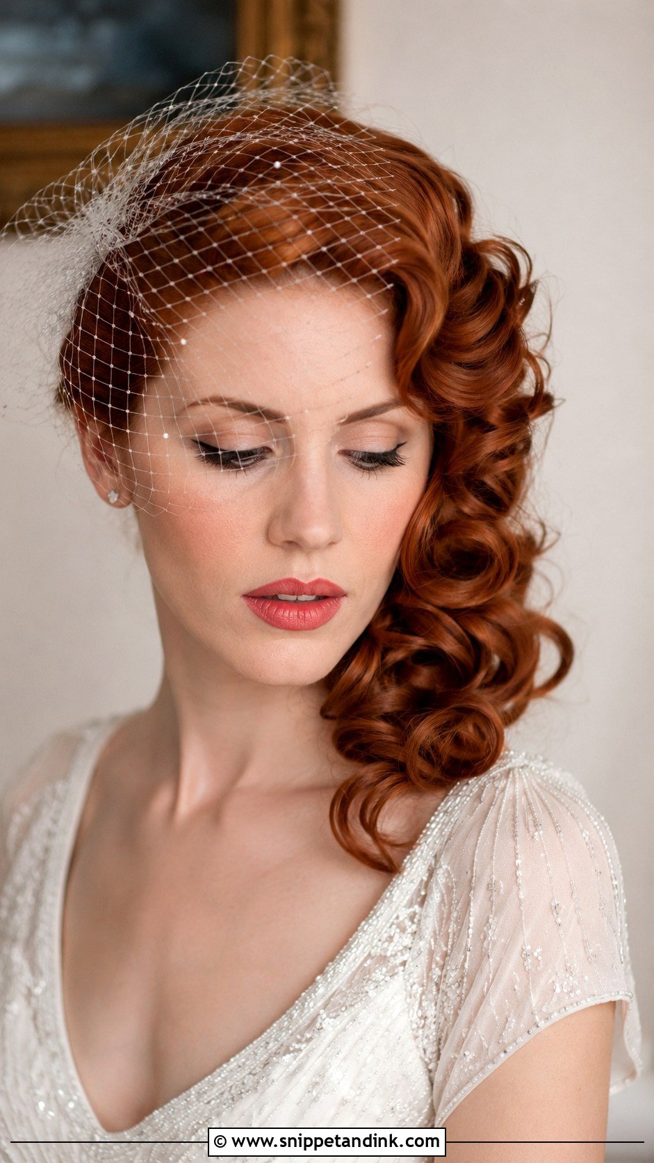 Vintage Curls for Red Hair - Snippet and Ink - 25 Red Hair Wedding Hairstyles