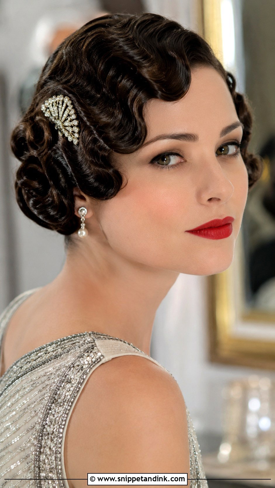 Vintage Curly Finger Waves - Snippet and Ink - 20 Short Curly Wedding Hairstyles