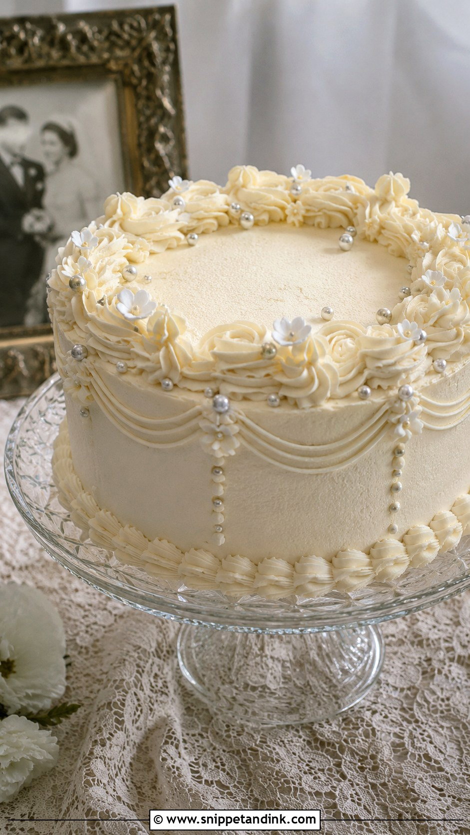 Vintage Diamond Anniversary Cake - Snippet and Ink - 20 Diamond Wedding Anniversary Cake Ideas