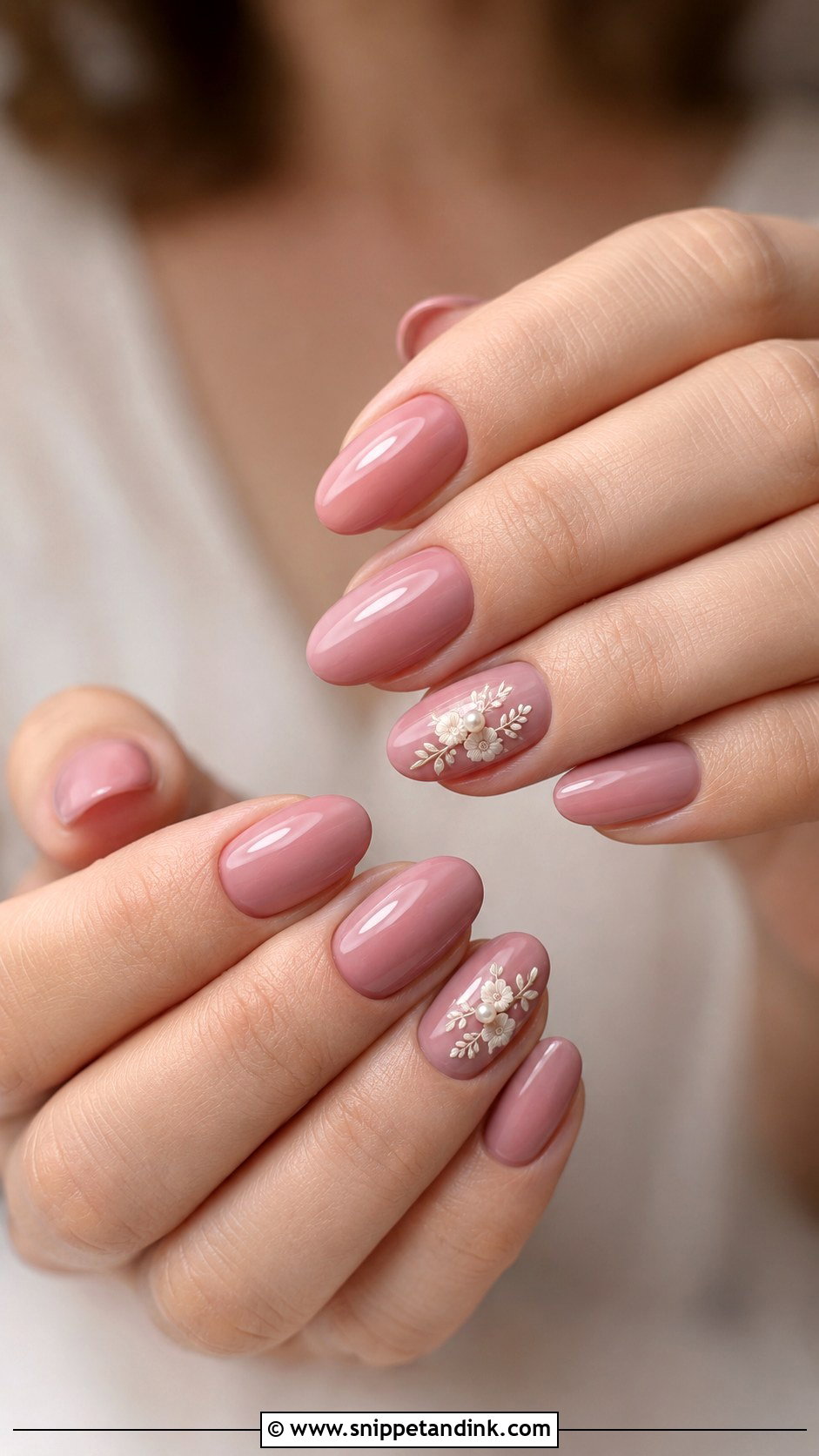 Vintage Dusty Pink Wedding Nails - Snippet and Ink - 20 Vintage Wedding Nails for Bride