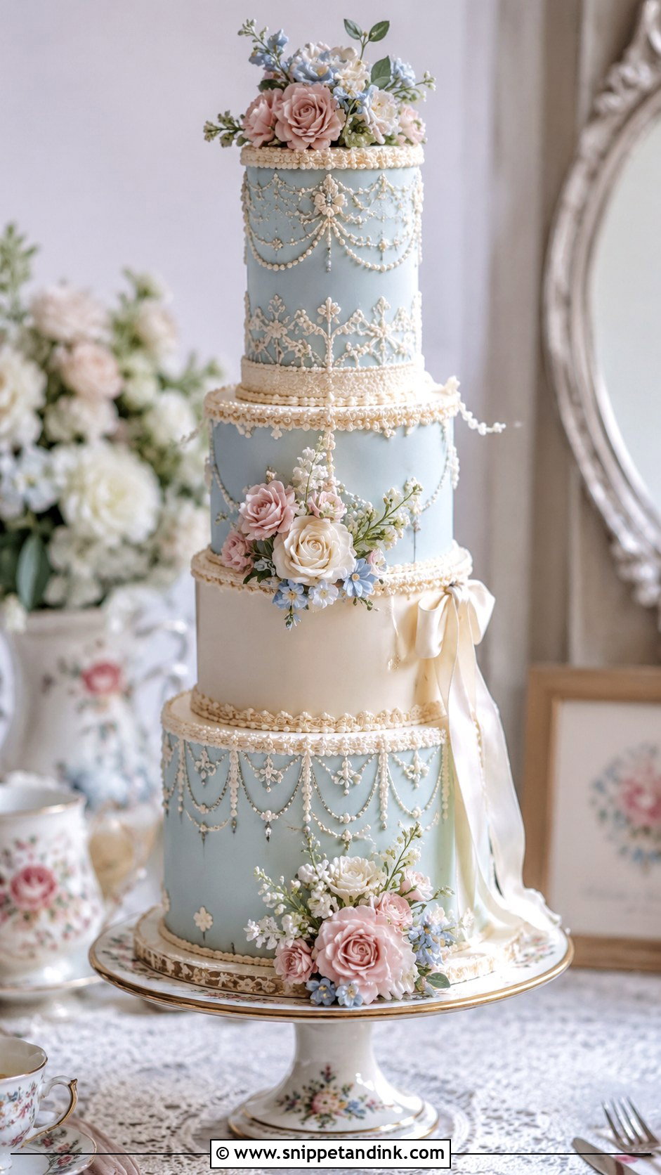 Vintage Edwardian Wedding Cake - Snippet and Ink - 20 Elegant Vintage Wedding Cakes