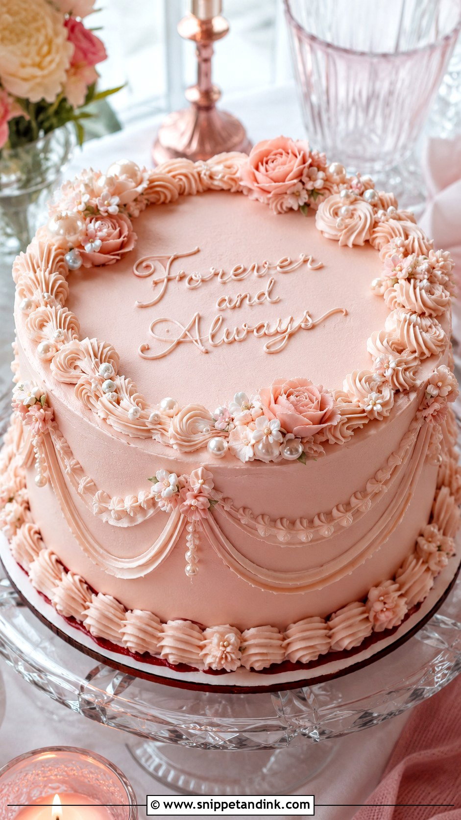 Vintage Engagement Cake - Snippet and Ink - 20 Elegant Engagement Cake Ideas