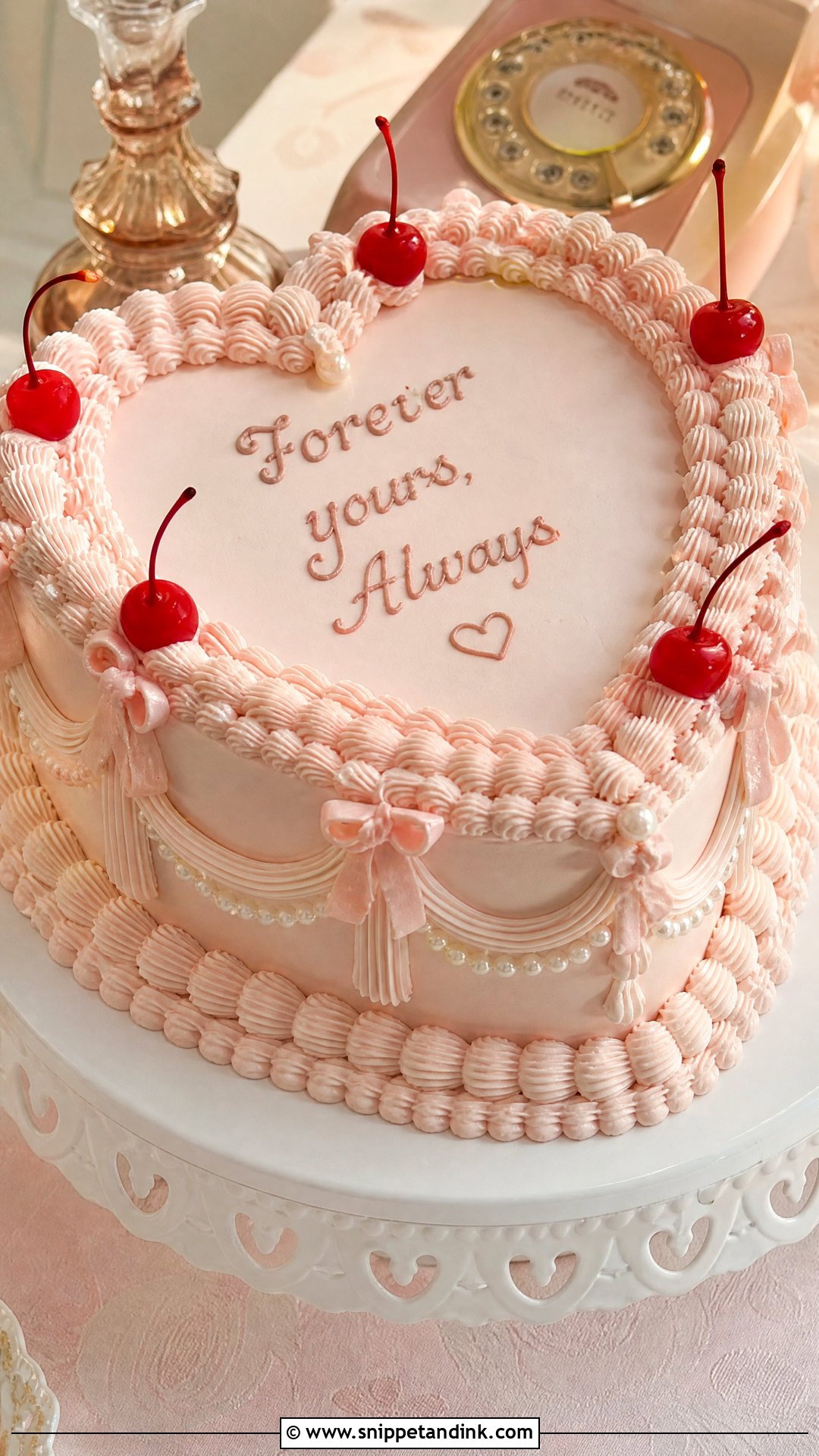 Vintage Engagement Cake - Snippet and Ink - 25 Engaged Cake Ideas
