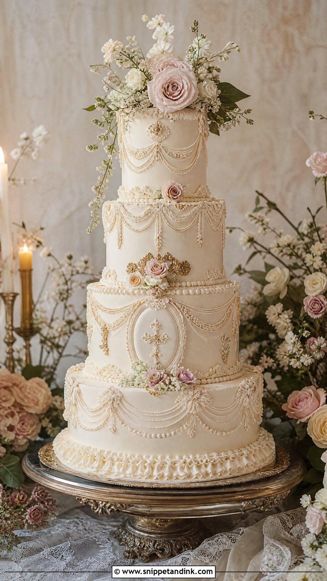 Vintage Fairytale Wedding Cake - Snippet and Ink - 30 Fantasy Cake Ideas for Wedding