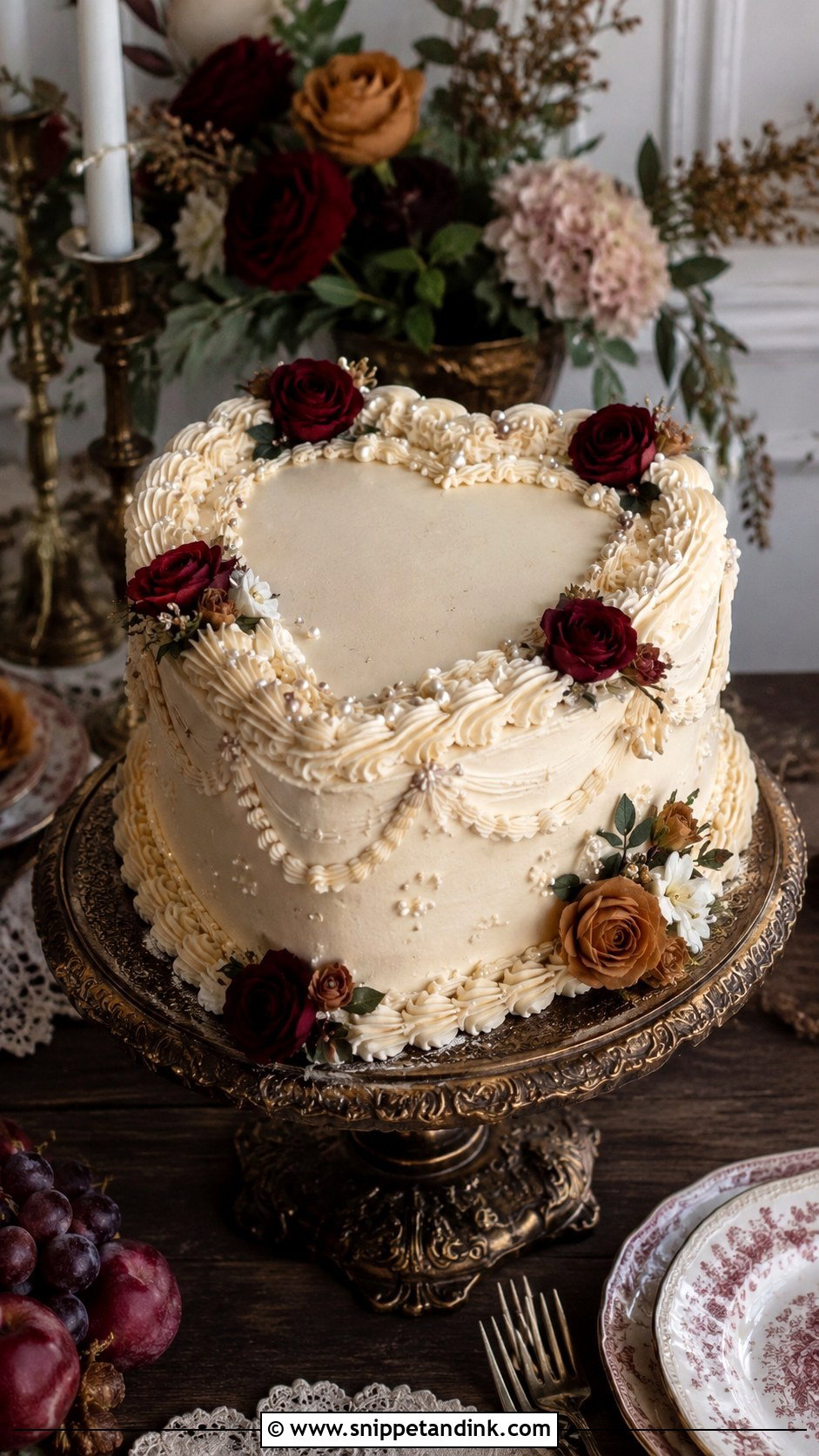 Vintage Fall Wedding Cake - Snippet and Ink - 20 Wedding Cakes for Fall