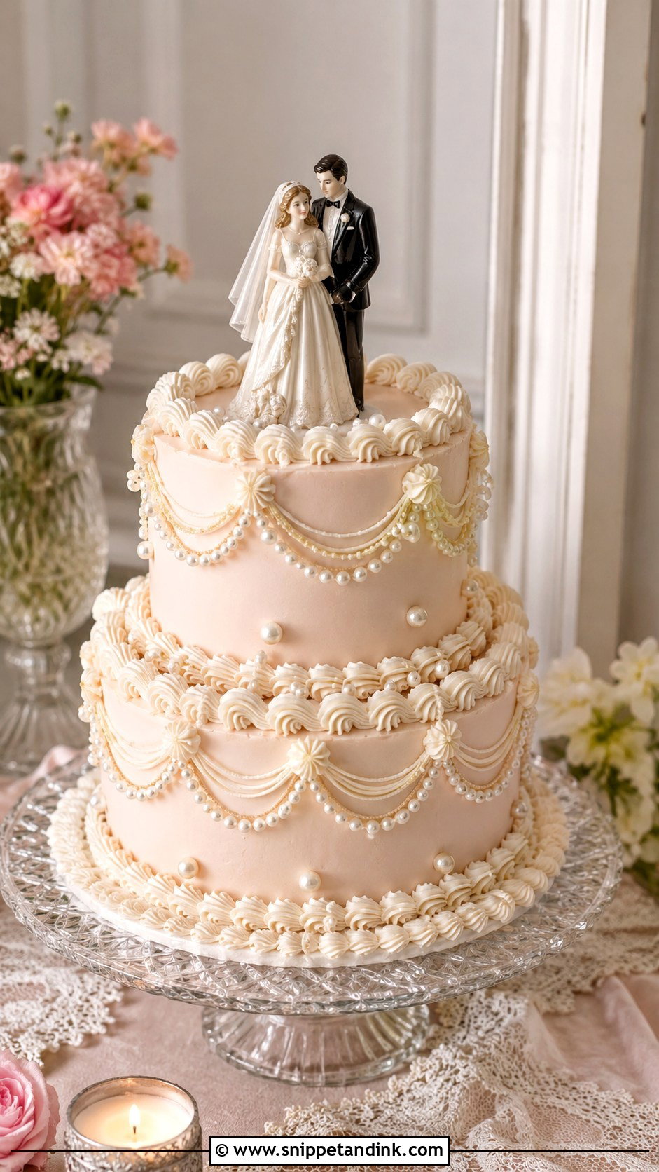 Vintage Figurine Wedding Cake Top - Snippet and Ink - 25 Wedding Cake Tops