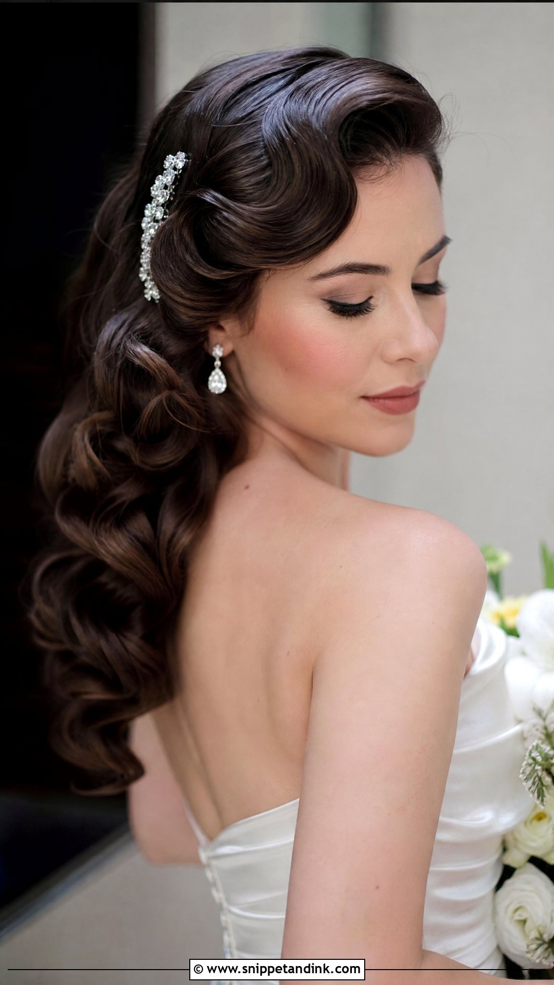 Vintage Finger Wave Big Curls Wedding Hair - Snippet and Ink - 20 Big Curls Wedding Hair