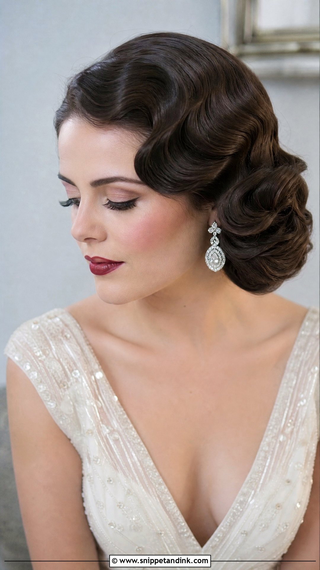 Vintage Finger Wave Blowout - Snippet and Ink - 30 Bridal Blowout Hair Ideas