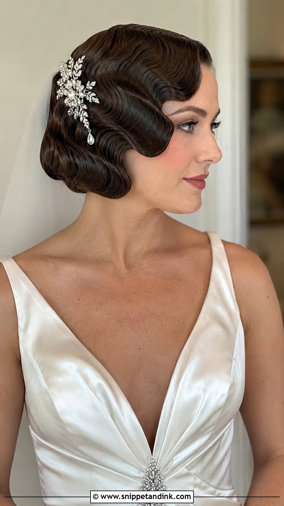 Vintage Finger Wave Bob - Snippet and Ink - 20 Short Bob Wedding Hair Ideas