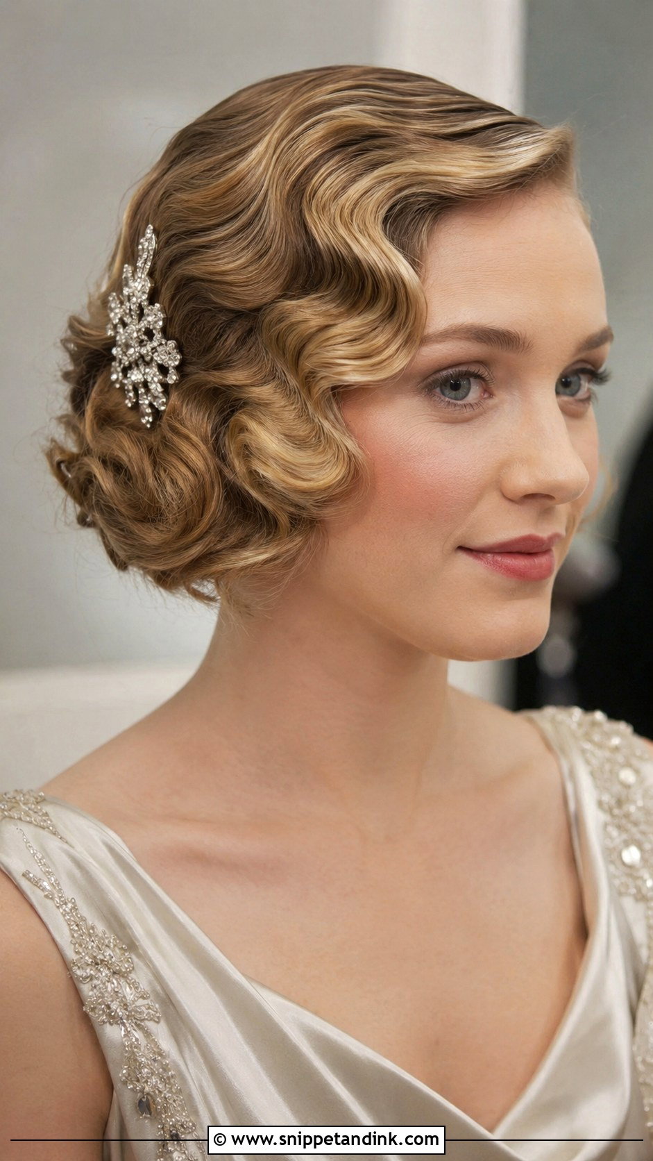 Vintage Finger Wave Bob - Snippet and Ink - 30 Bob Wedding Hairstyles