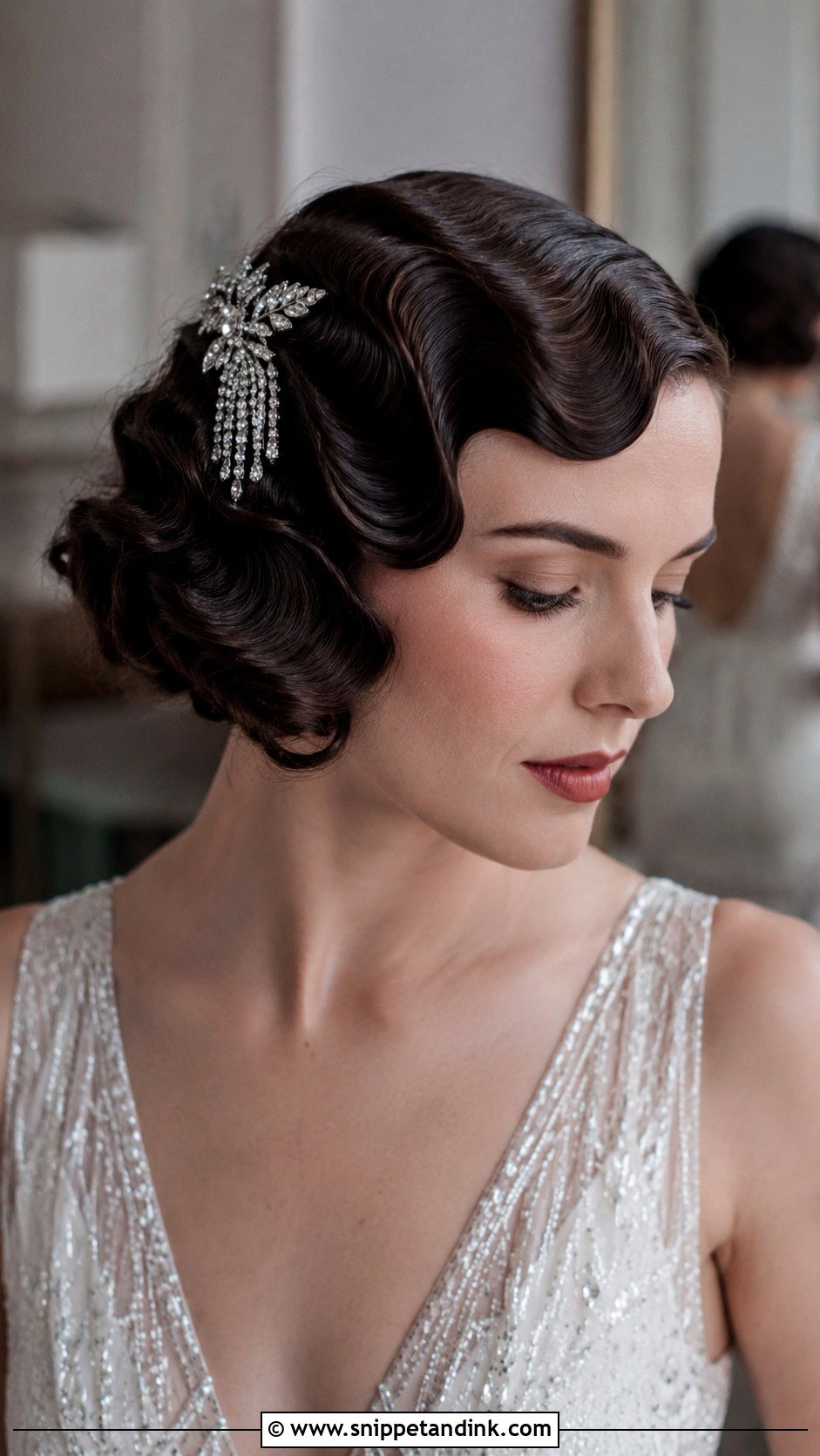 Vintage Finger Wave Bob - Snippet and Ink - 20 Bob Bridal Hair Ideas