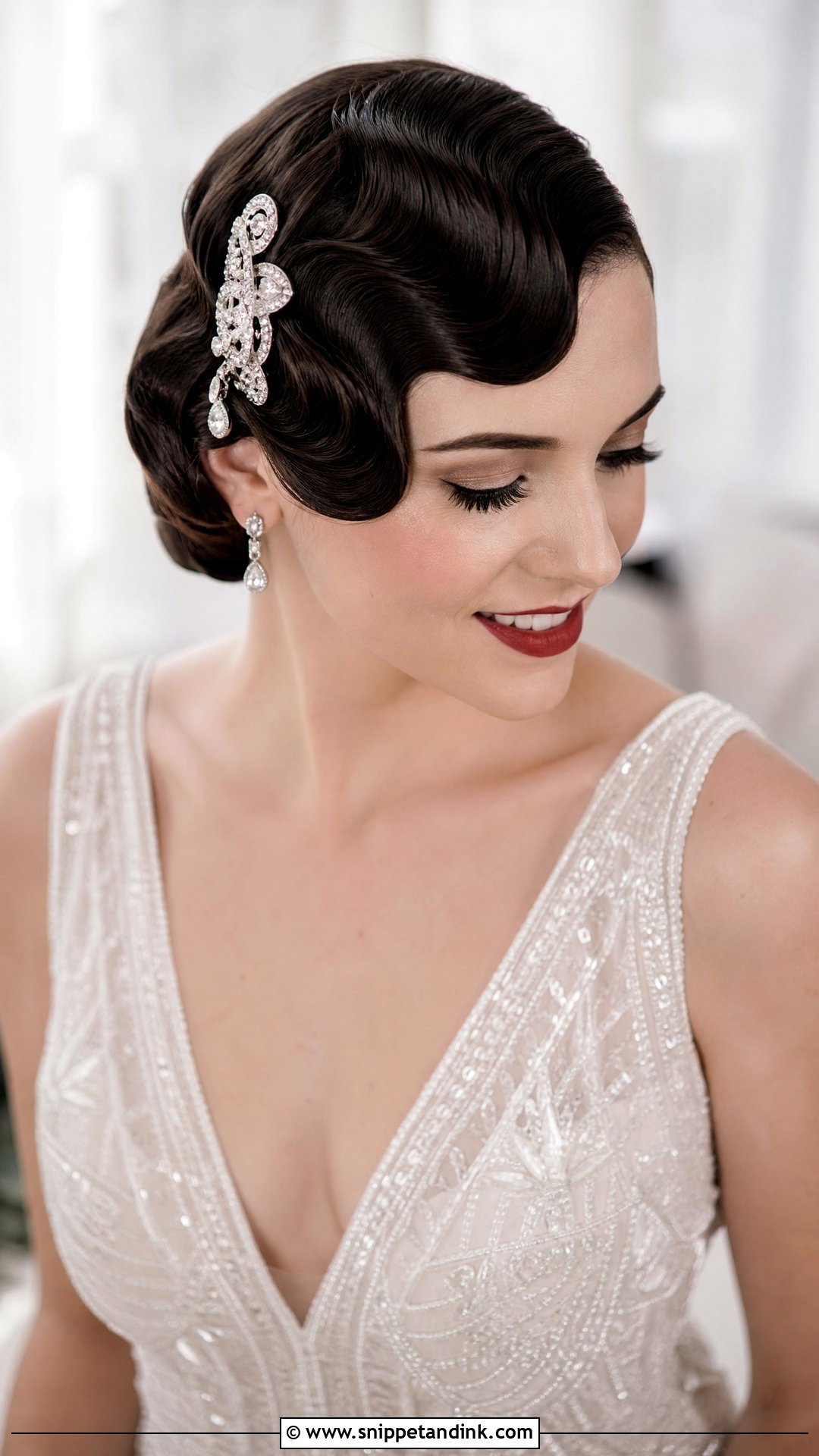 Vintage Finger Wave Bridal Hairstyle - Snippet and Ink - 20 Western Bride Hairstyles