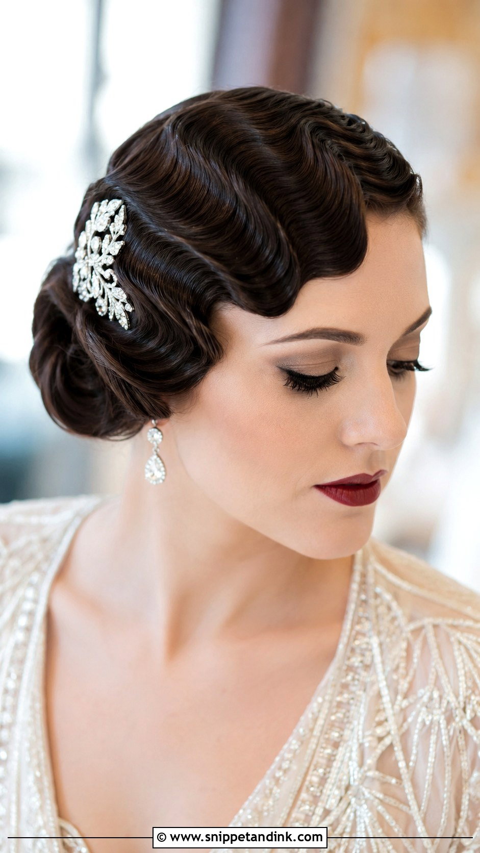 Vintage Finger Wave Bridal Style - Snippet and Ink - 25 Hair Looks for Wedding