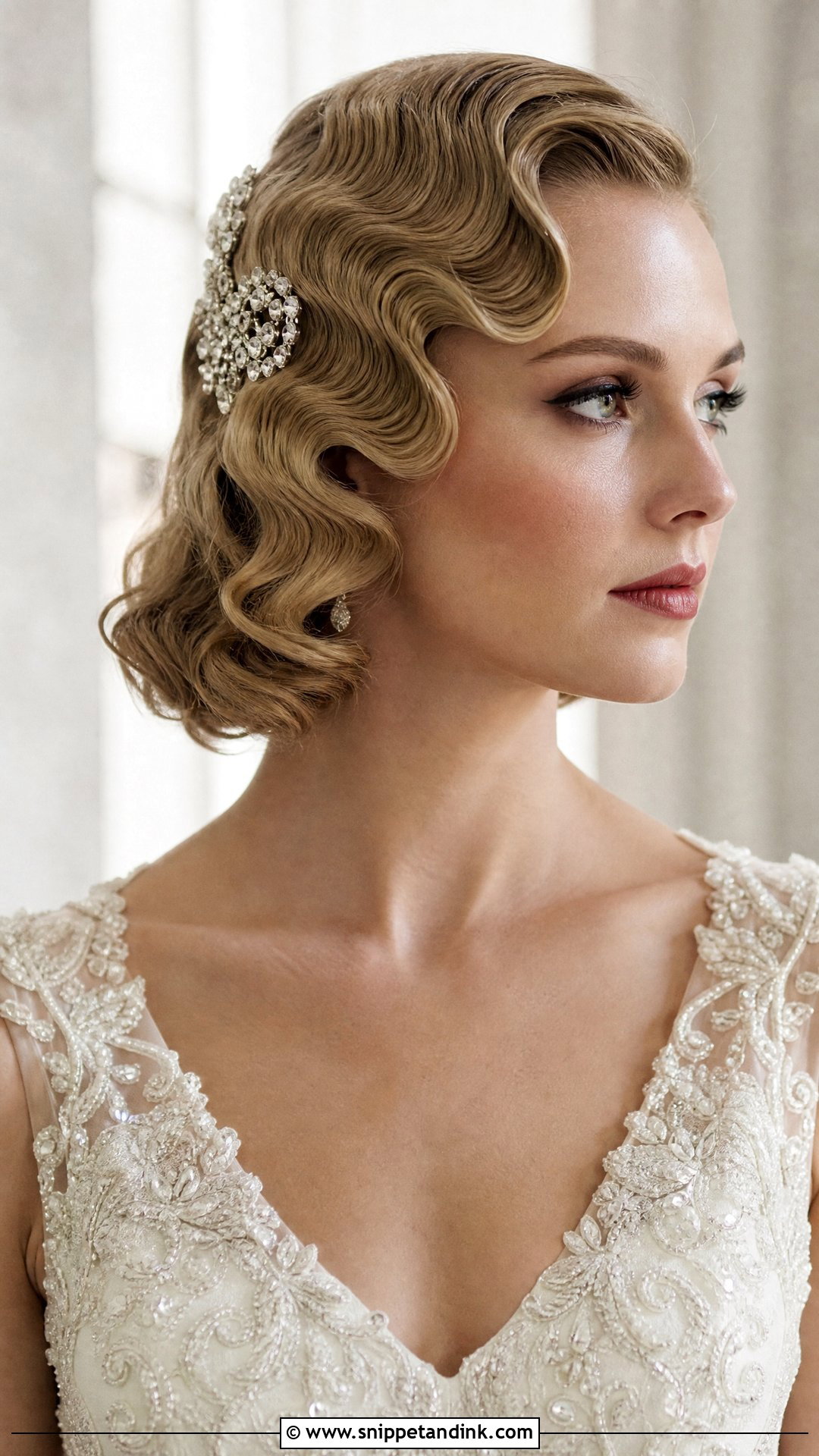 Vintage Finger Wave Hollywood Style - Snippet and Ink - 20 Soft Hollywood Waves Wedding