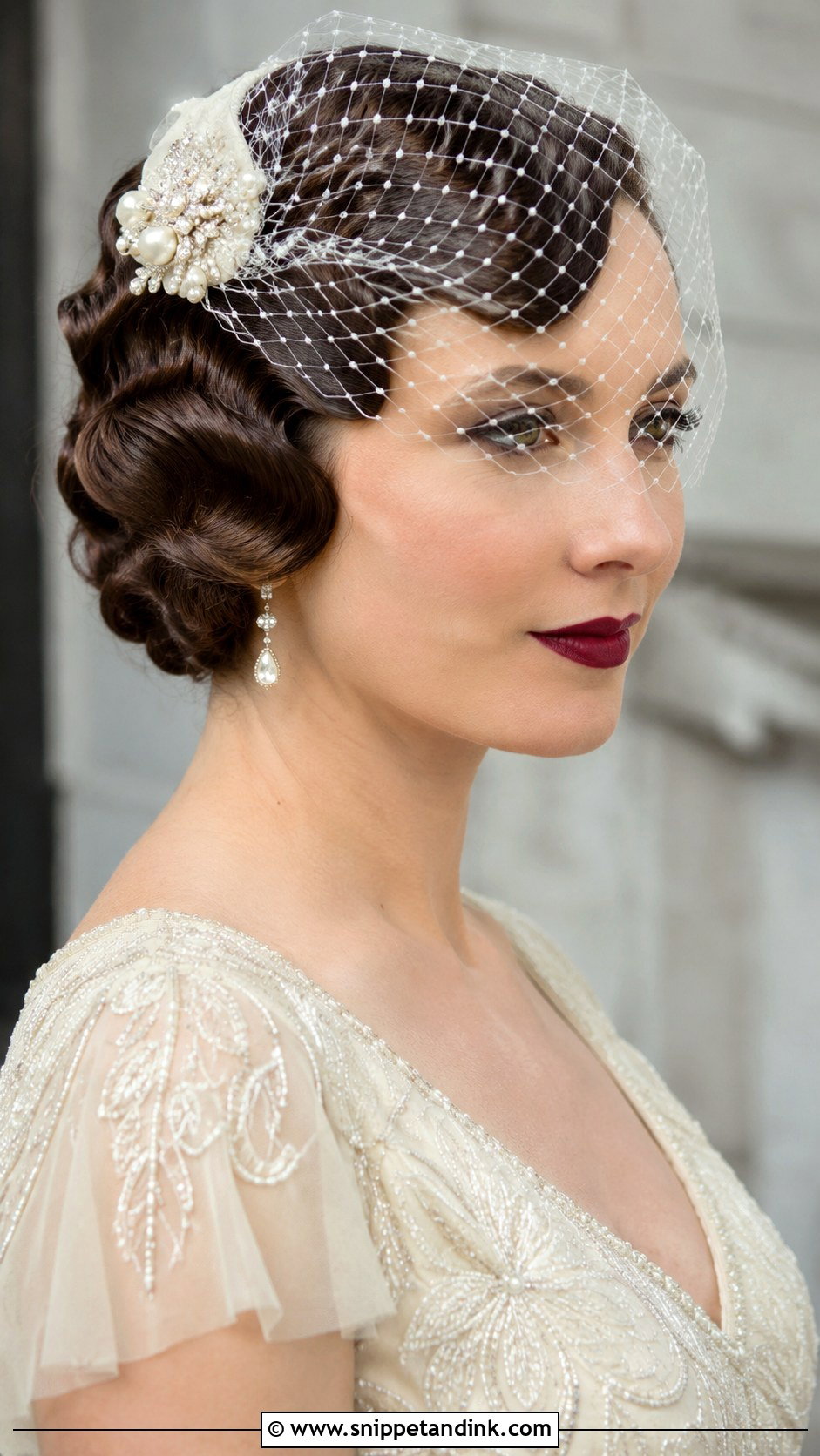 Vintage Finger Wave Lob - Snippet and Ink - 20 Lob Wedding Hair Ideas
