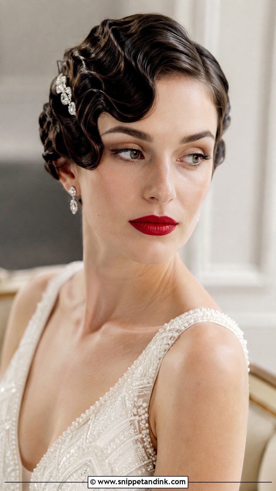 Vintage Finger Wave Pixie - Snippet and Ink - 25 Pixie Wedding Hair Ideas