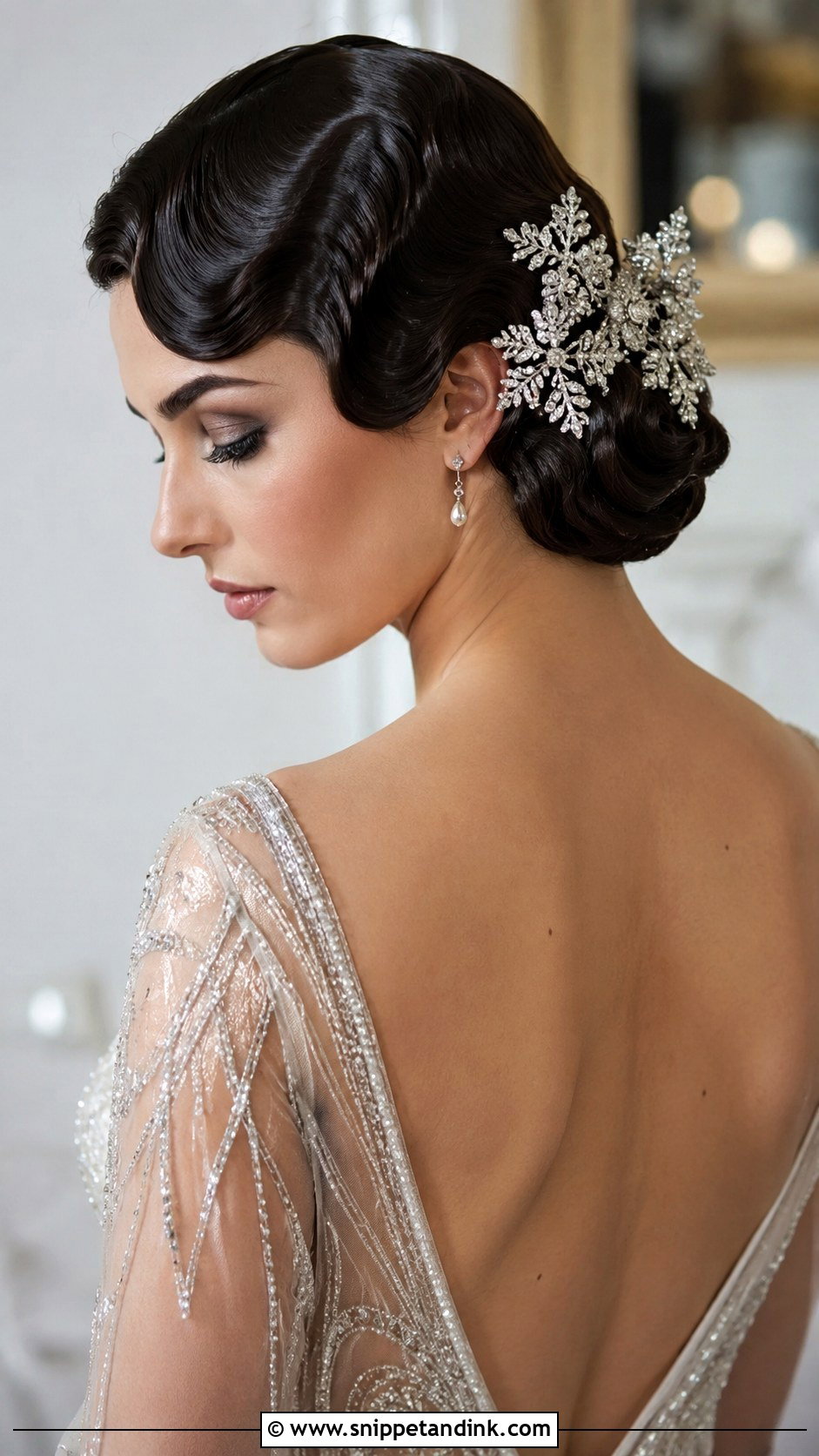 Vintage Finger Wave Updo - Snippet and Ink - 20 Bridal Hair Up Do Ideas