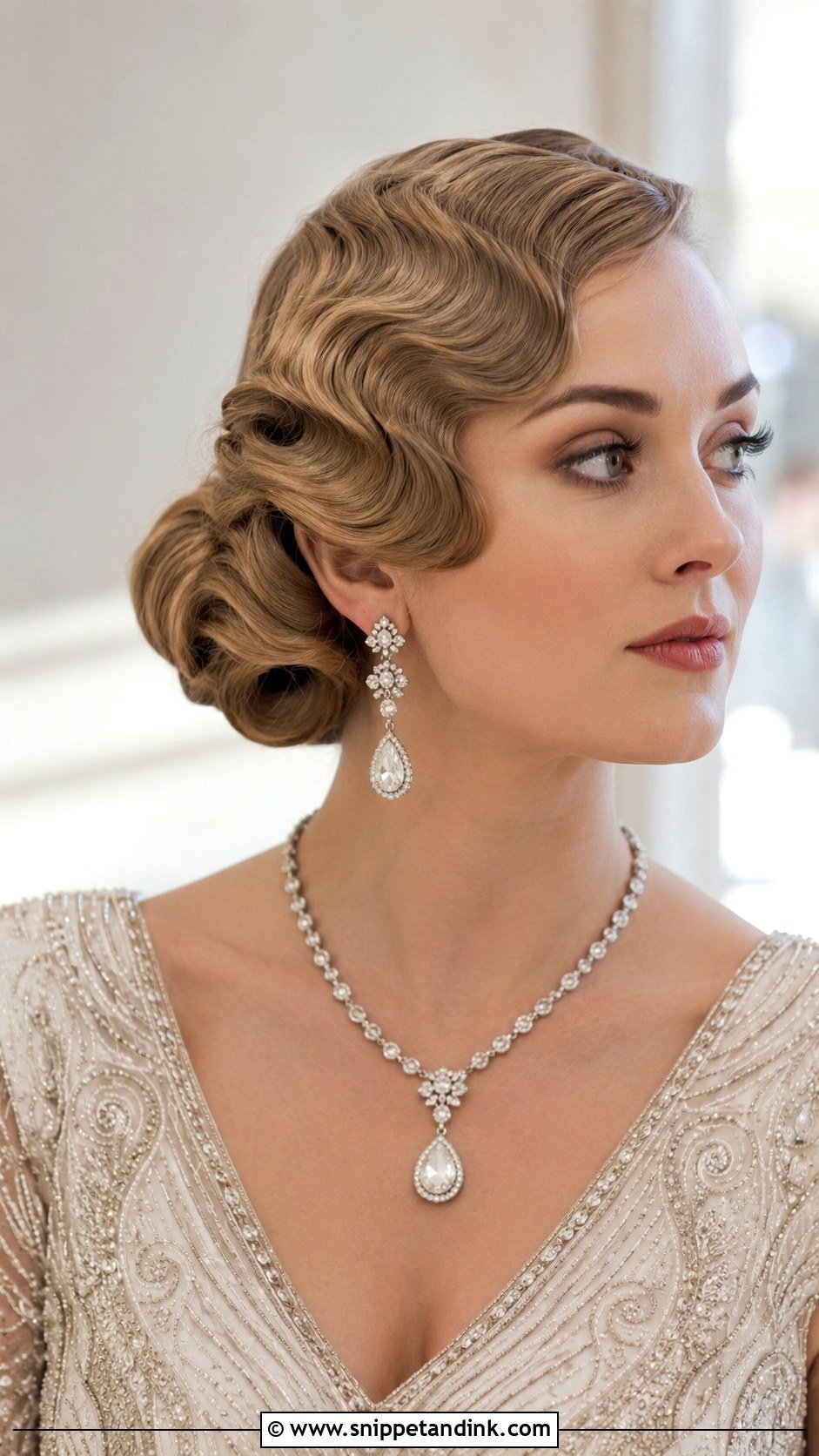 Vintage Finger Wave Updo - Snippet and Ink - 30 Bride Updo Hairstyles