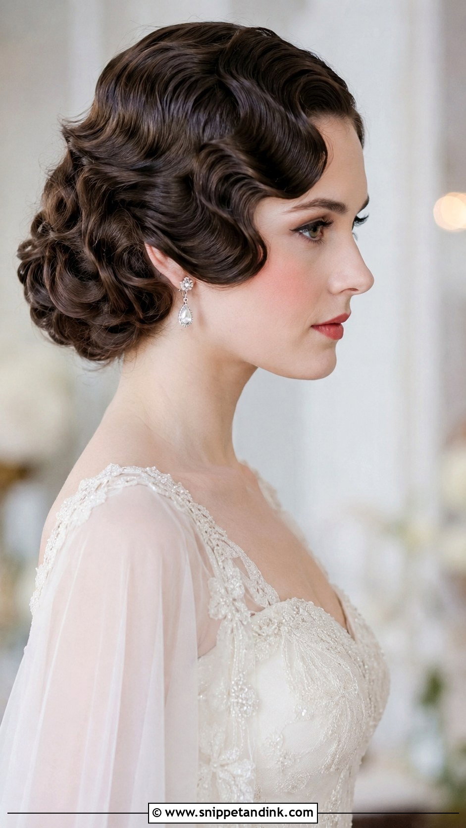 Vintage Finger Wave Updo - Snippet and Ink - 35 Bridal Updo Ideas