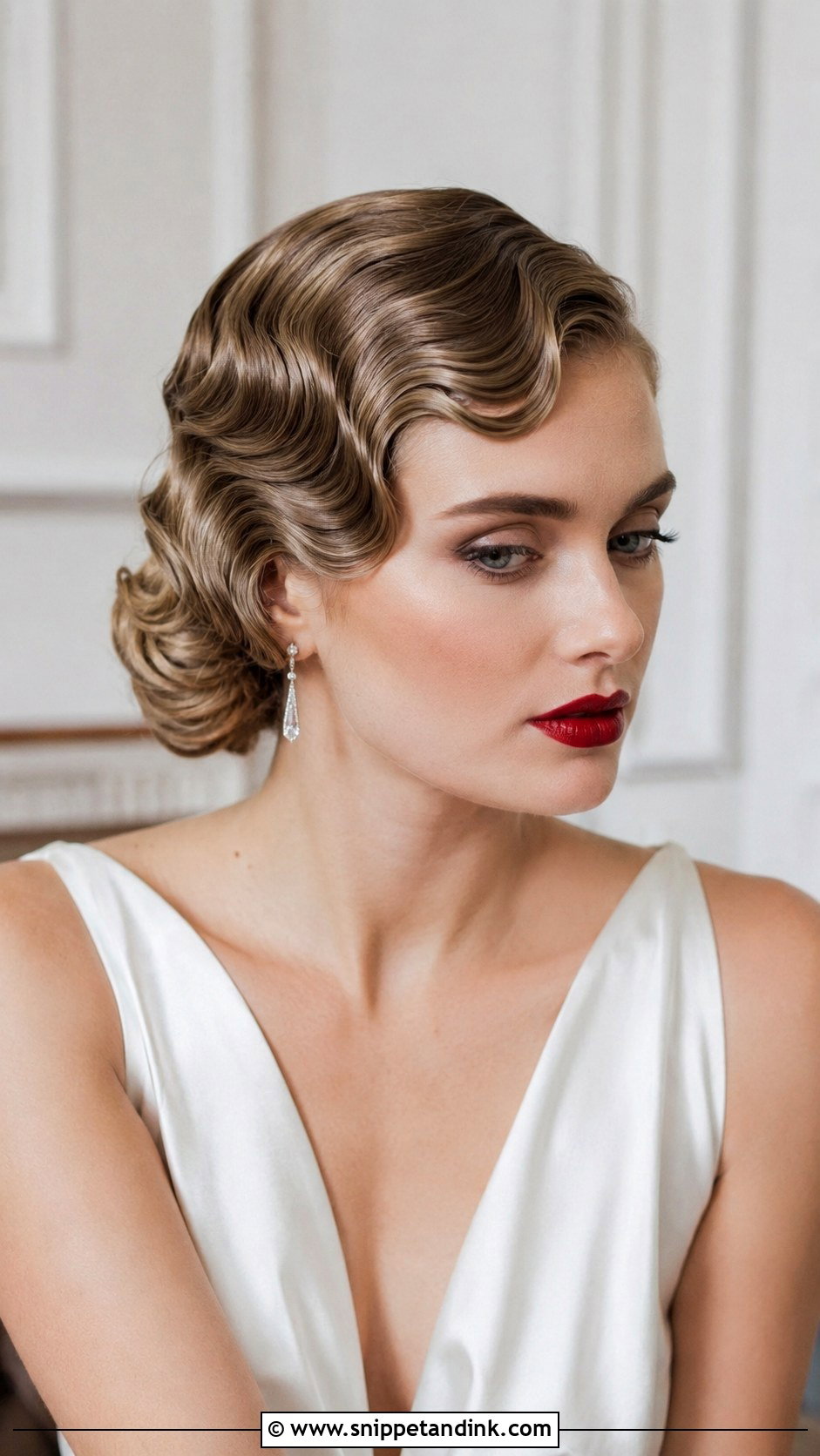 Vintage Finger Wave Updo - Snippet and Ink - 20 Short Hair Updo for Wedding Ideas