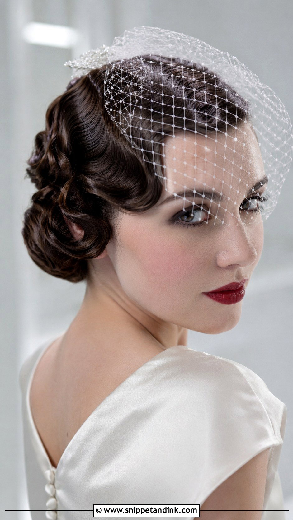 Vintage Finger Wave Updo - Snippet and Ink - 20 Updo Wedding Hairstyles for Short Hair