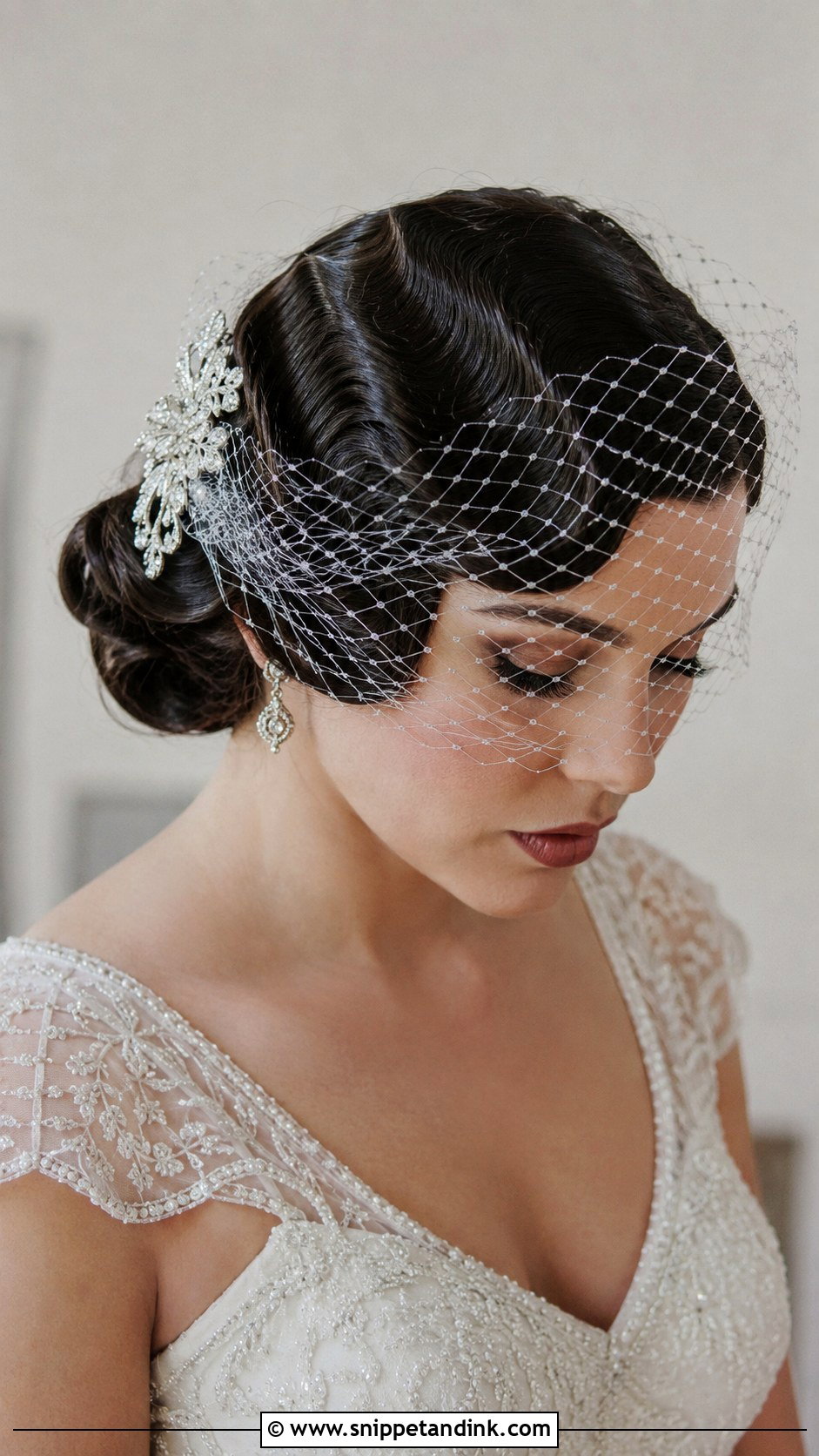 Vintage Finger Wave Updo - Snippet and Ink - 25 Bridal Up Do Ideas