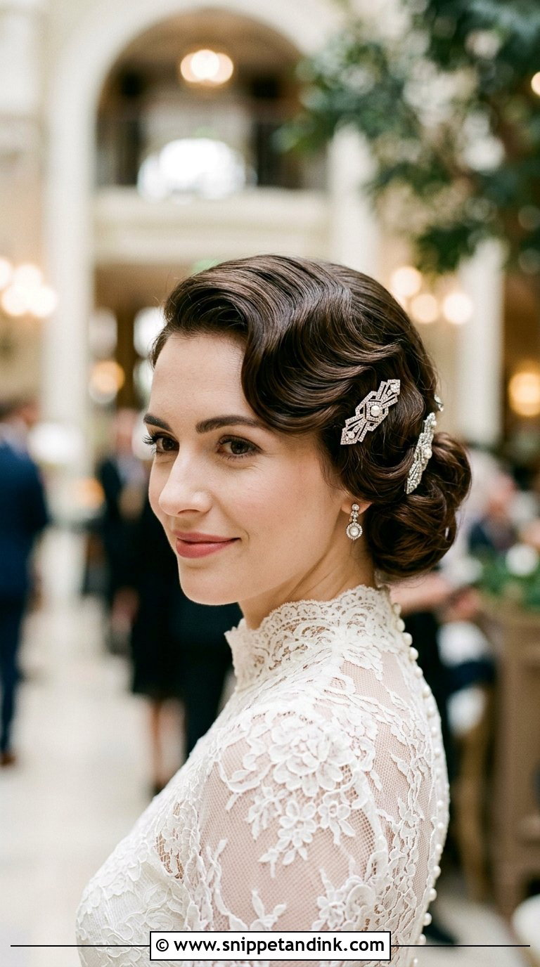 Vintage Finger Wave Updo - Snippet and Ink - 20 Bridal Hair Do Ideas