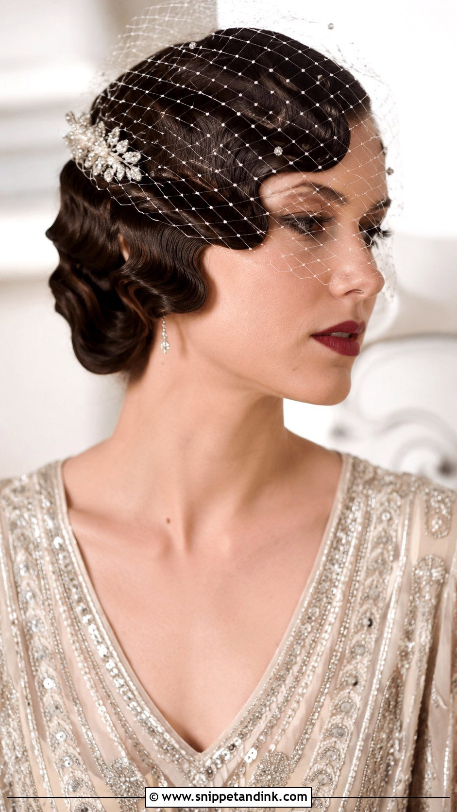 Vintage Finger Waves - Snippet and Ink - 35 Bridal Hairstyles