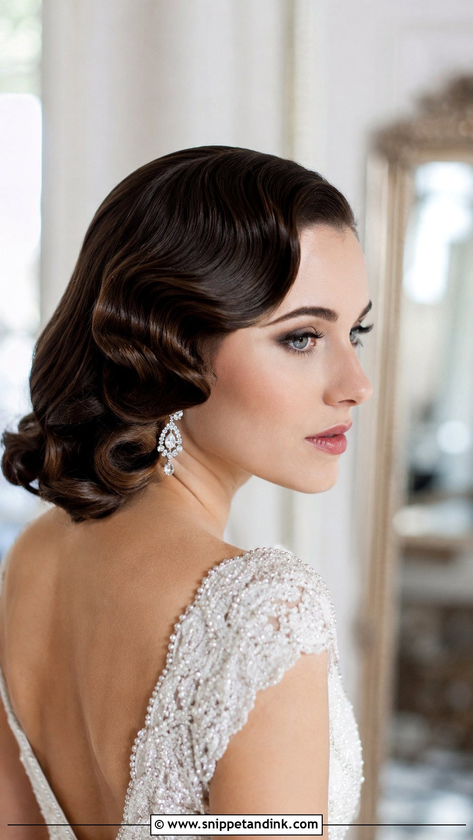 Vintage Finger Waves - Snippet and Ink - 20 Long Hair Wedding Hairstyle Ideas