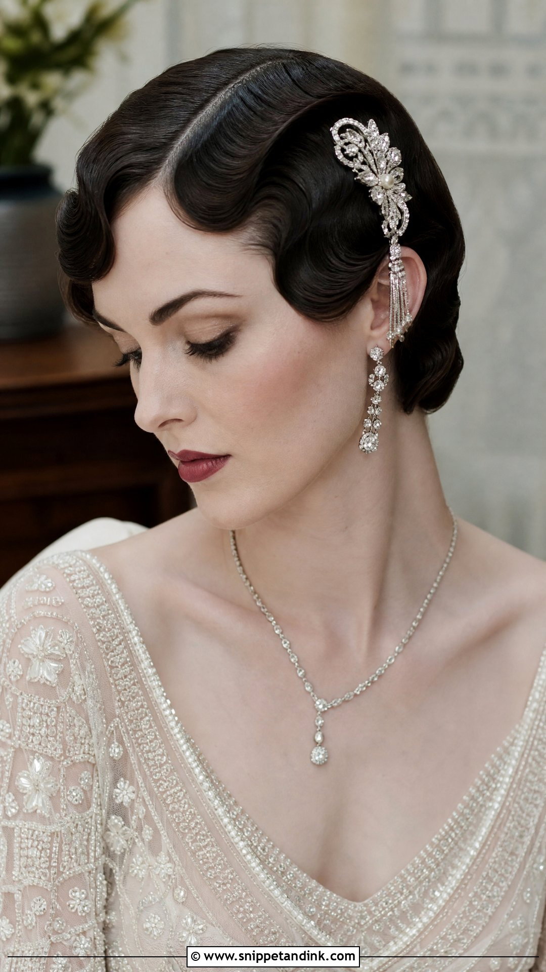 Vintage Finger Waves - Snippet and Ink - 20 Elegant Bride Hairstyles