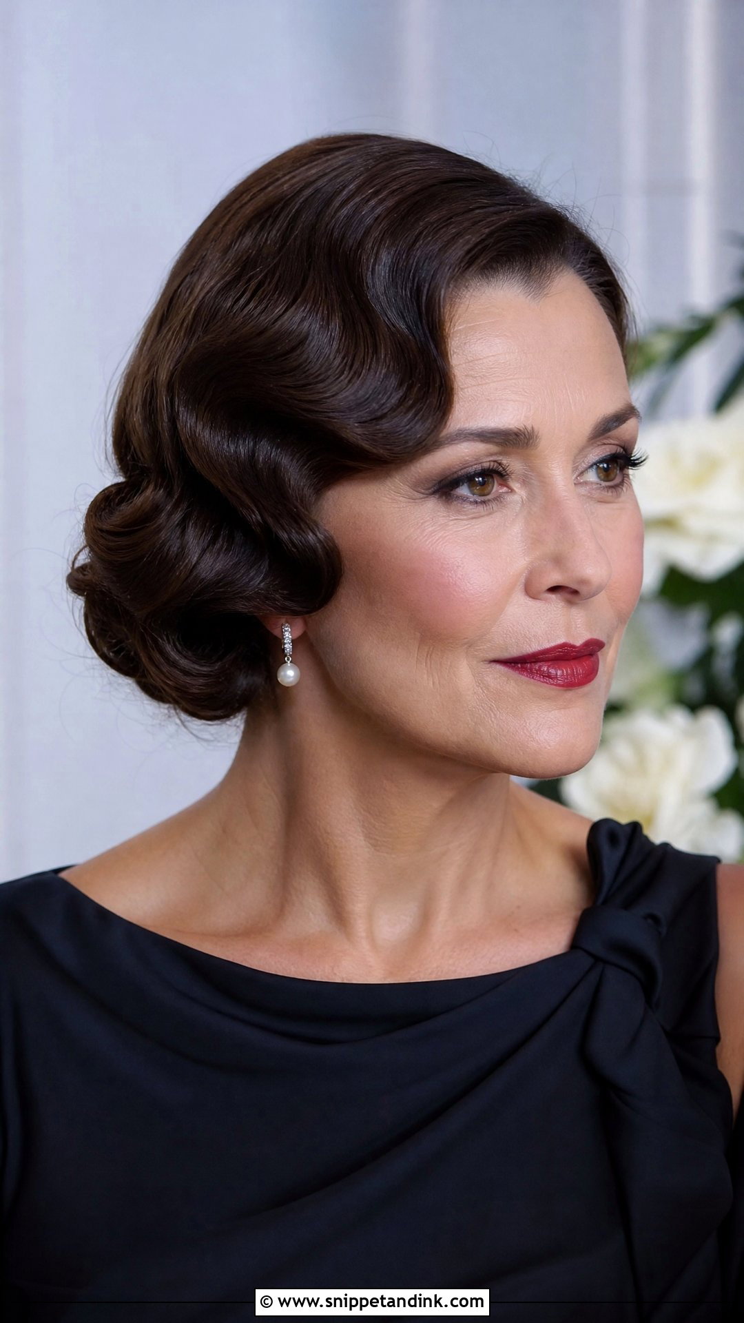 Vintage Finger Waves - Snippet and Ink - 20 Mother of the Bride Short Hair Down Ideas