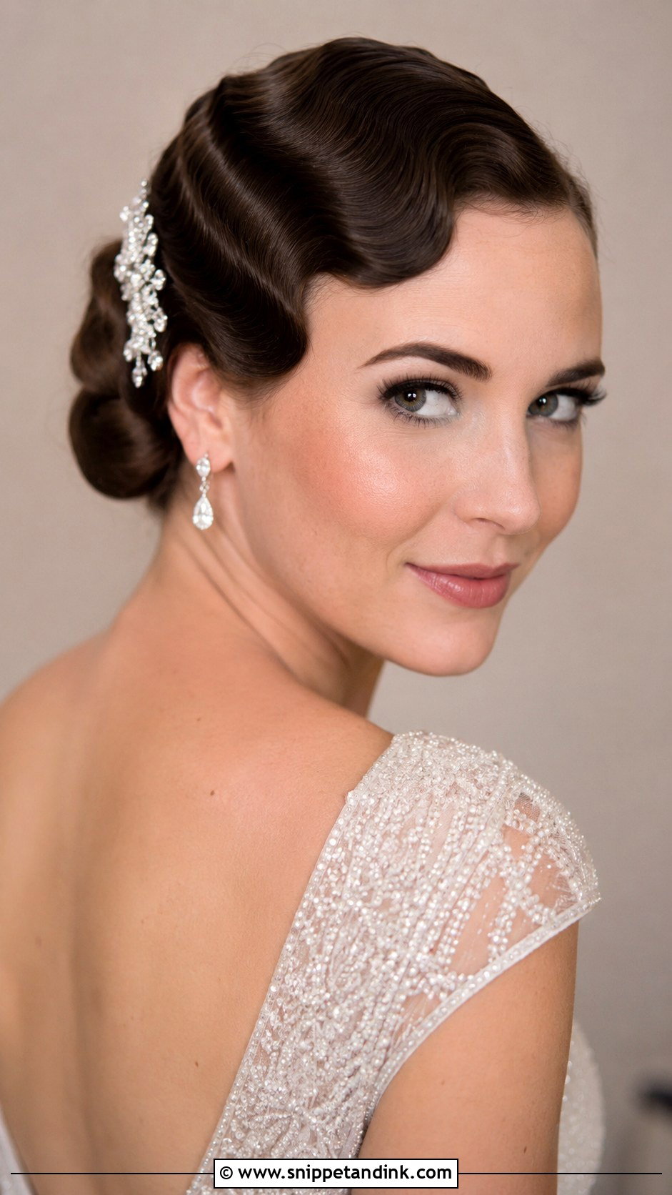 Vintage Finger Waves - Snippet and Ink - 20 Old Money Bridal Hair Ideas
